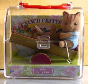 Sylvanian Families / Calico Critters US Collection – Baby Carry Case Series – Baby Sammy Squirrel on Seesaw