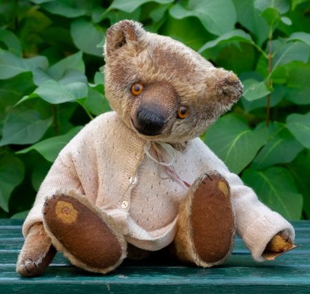 Teddy Bear "May" from the Series "Timeworn Treasures" by Laure Weltsch – Fool's Gold Bears – OOAK – Handmade in USA