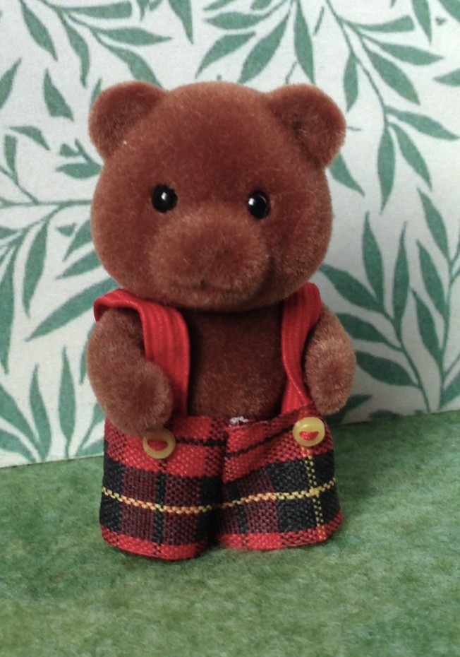 Figurine Vintage Sylvanian Families Ours Brun Timbertop Tomy 1985, Neuve