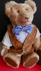 Teddy Bear Girl with Straw Hat - Kikeriki - Sigikid - "Miss Greta" / "Fräulein Greta" - Made in Germany - 1980s/1990s