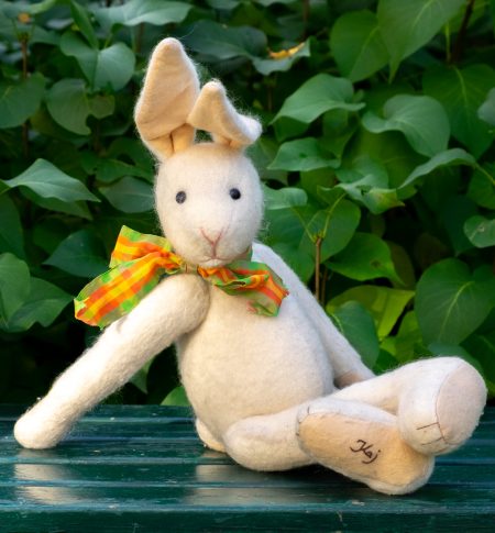 Kaj, The White Easter Bunny - White Rabbit - Handmade in Sweden - OOAK